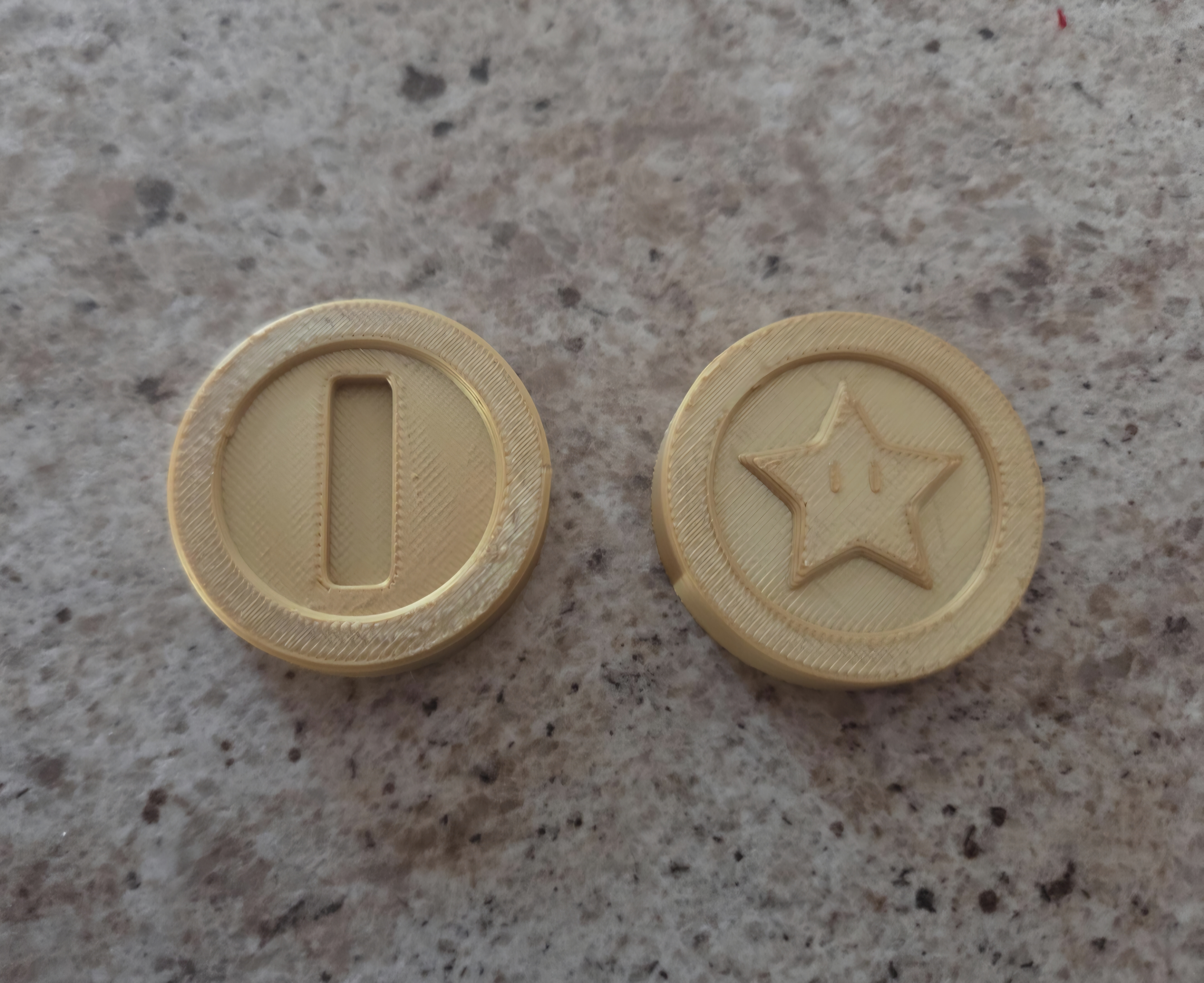 Mario-Inspired Coins — Star Coin & Slotted Coin | 3D Printed Collectible